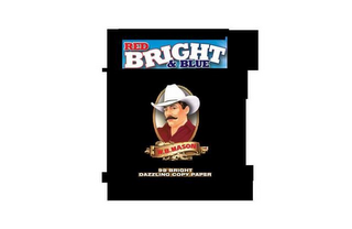 RED BRIGHT & BLUE W.B. MASON 98 BRIGHT DAZZLING COPY PAPER logo