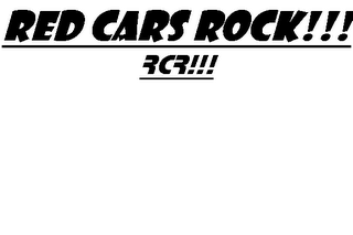 RED CARS ROCK !!! RCR !!! logo