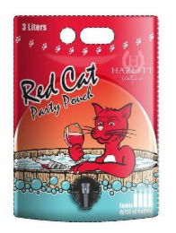 RED CAT PARTY POUCH HAZLITT 1852 VINEYARDS HHJ HV 3 LITERS EQUALS 4X750 ML BOTTLES logo