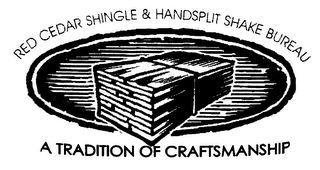 RED CEDAR SHINGLE & HANDSPLIT SHAKE BUREAU A TRADITION OF CRAFTSMANSHIP logo