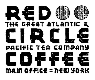RED CIRCLE COFFEE THE GREAT ATLANTIC & YORK logo