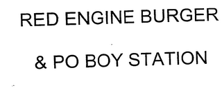 RED ENGINE BURGER & PO BOY STATION logo