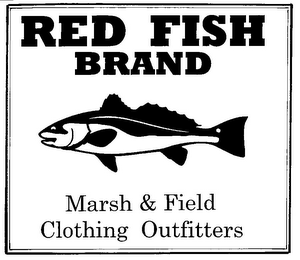 RED FISH BRAND MARSH & FIELD CLOTHING OUTFITTERS logo