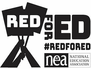 RED FOR ED #REDFORED NEA NATIONAL EDUCATION ASSOCIATION logo