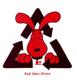 RED GOES GREEN 1ST logo