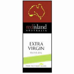 RED ISLAND AUSTRALIA EXTRA VIRGIN OLIVE OIL FROM THE FINEST OLIVES logo