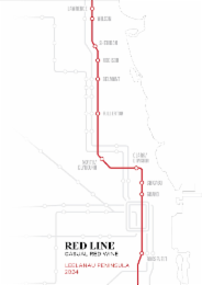 RED LINE CASUAL RED WINE LEELANAU PENINSULA 2024 LAWRENCE WILSON SHERIDAN ADDISON BELMONT FULLERTON NORTH/CLYBOURN CLARK/DIVISION CHICAGO GRAND ROOSEVELT logo