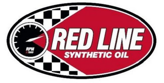 RED LINE SYNTHETIC OIL RPM X 1000 logo