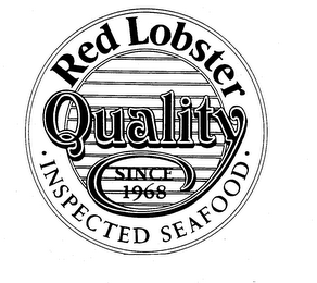 RED LOBSTER QUALITY SINCE 1968 INSPECTED SEAFOOD logo