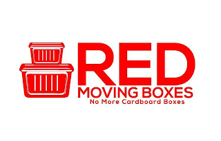 RED MOVING BOXES NO MORE CARDBOARD BOXES logo