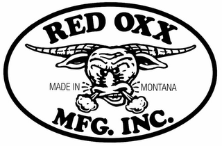 RED OXX MADE IN MONTANA MFG. INC. logo