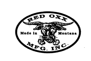 RED OXX MFG. INC. MADE IN MONTANA logo