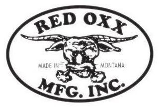 RED OXX MFG. INC. MADE IN MONTANA logo