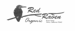 RED RAVEN ORGANIC RAVEN FARMS SELMA, CALIFORNIA 93662 logo