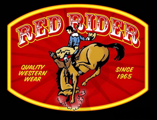 RED RIDER QUALITY WESTERN WEAR SINCE 1965 logo