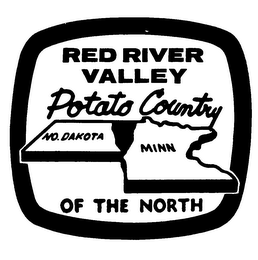 RED RIVER VALLEY POTETO COUNTRY OF THE NORTH NO. DAKOTA MINN. logo