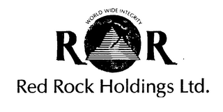RED ROCK HOLDINGS LTD. R R WORLD WIDE INTEGRITY logo