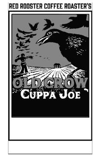 RED ROOSTER COFFEE ROASTER'S OLD CROW CUPPA JOE logo