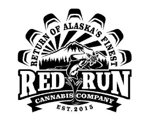 RED RUN CANNABIS COMPANY RETURN OF ALASKA'S FINEST EST. 2015 logo