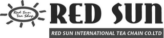 RED SUN TEA SHOP RED SUN RED SUN INTERNATIONAL TEA CHAIN CO. LTD logo