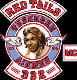RED TAILS TUSKEGEE AIRMEN EST 1941 MC 332 logo