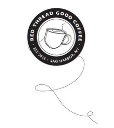 · RED THREAD GOOD COFFEE EST. 2013 · SAG HARBOR, NY · logo