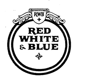 RED WHITE AND BLUE  R W B logo