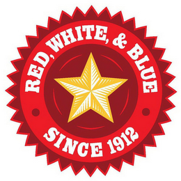 RED, WHITE, & BLUE SINCE 1912 logo