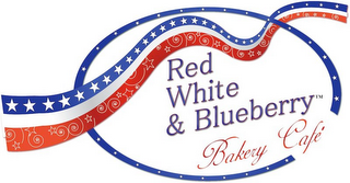 RED WHITE & BLUEBERRY BAKERY CAFE logo