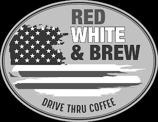 RED WHITE & BREW DRIVE THRU COFFEE logo