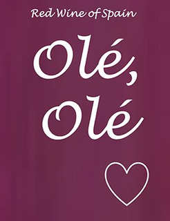 RED WINE OF SPAIN OLÉ, OLÉ logo