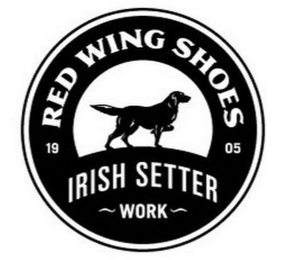 RED WING SHOES 1905 IRISH SETTER WORK logo