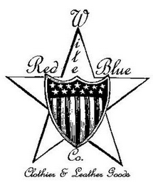 RED WITE BLUE CO. CLOTHIER & LEATHER GOODS logo