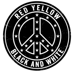 RED YELLOW BLACK AND WHITE logo