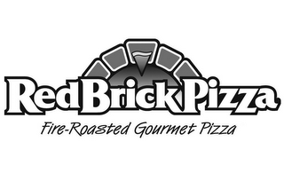 REDBRICKPIZZA FIRE-ROASTED GOURMET PIZZA logo