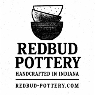 REDBUD POTTERY HANDCRAFTED IN INDIANA REDBUD-POTTERY.COM logo