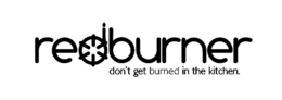 REDBURNER DON'T GET BURNED IN THE KITCHEN. logo