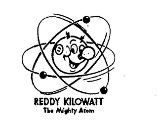REDDY KILOWATT THE MIGHTY ATOM logo