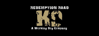 REDEMPTION ROAD K9 A WORKING DOG COMPANY logo