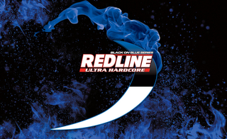 REDLINE ULTRA HARDCORE BLACK ON BLUE SERIES logo