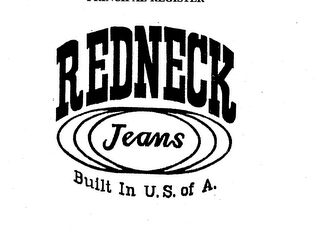 REDNECK JEANS BUILT IN U.S. OF A. logo