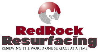 REDROCK RESURFACING RENEWING THE WORLD ONE SURFACE AT A TIME logo