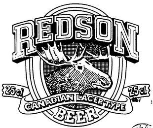 REDSON BEER CANADIAN LAGER TYPE logo