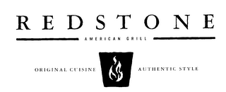 REDSTONE AMERICAN GRILL ORIGINAL CUISINE AUTHENTIC STYLE logo