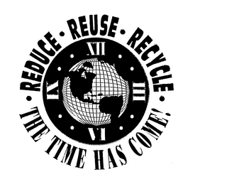 REDUCE-REUSE-RECYCLE THE TIME HAS COME! IX XII III VI logo