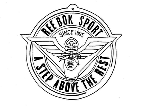 REEBOK SPORT A STEP ABOVE THE REST SINCE 1895 logo