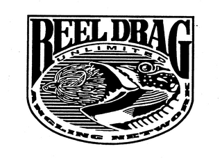 REEL DRAG UNLIMITED ANGLING NETWORK logo