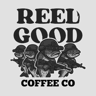 REEL GOOD COFFEE CO logo