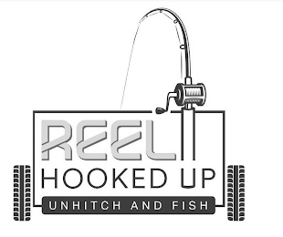 REEL HOOKED UP UNHITCH AND FISH logo