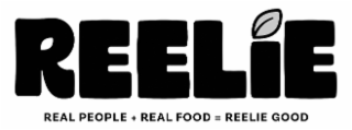 REELIE REAL PEOPLE + REAL FOOD = REELIE GOOD logo